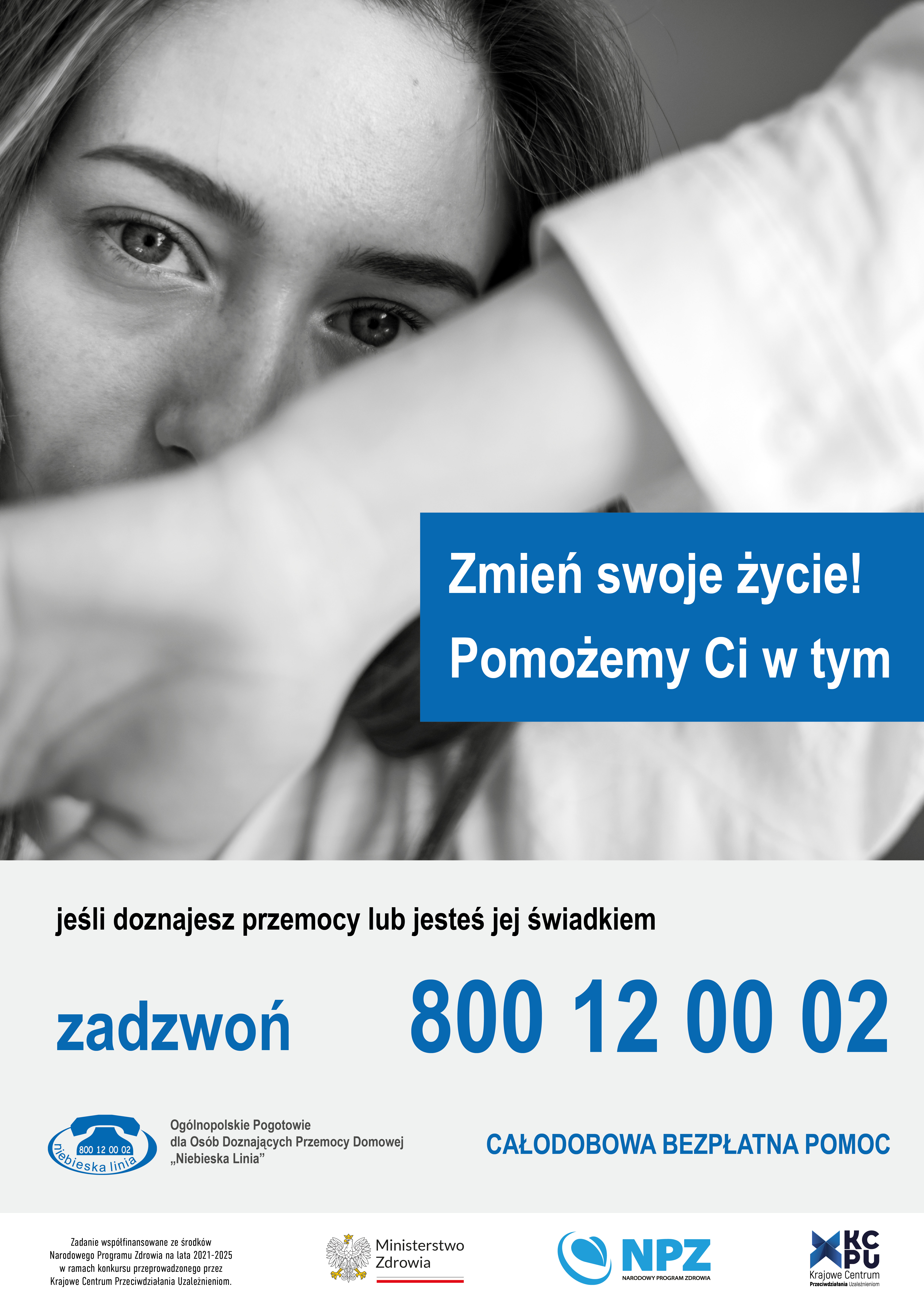 Plakat Pogotowia Niebieska Linia